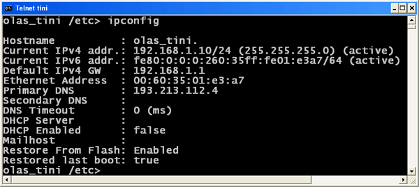 ipconfig